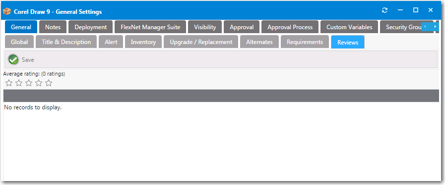 Catalog Item Properties Dialog Box / General &gt; Reviews Tab