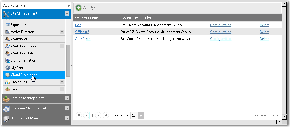 Cloud Integration View