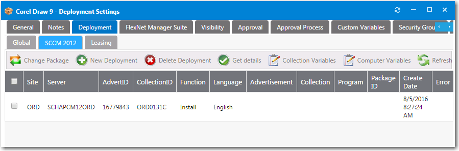 Deployment > ConfigMgr / SCCM 2012 Tab with a Linked Program