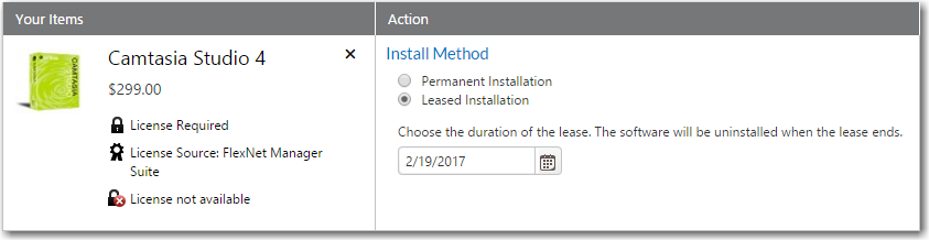 Install Method Options on the Choose Scheduling Options panel